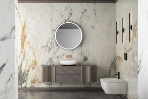 Wandmontierte Badezimmerspiegel
