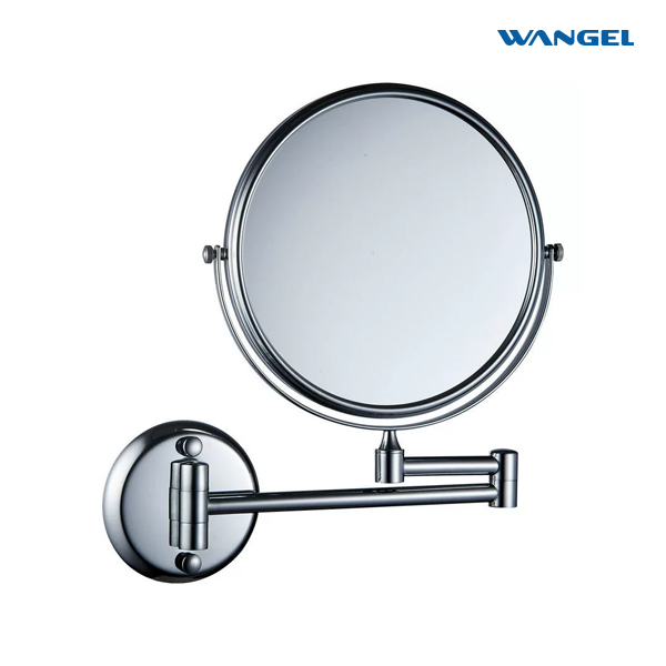 Wall-mounted double-sided 360-degree rotating makeup shaving 3X+5X+7X+10X magnifying bathroom mirror