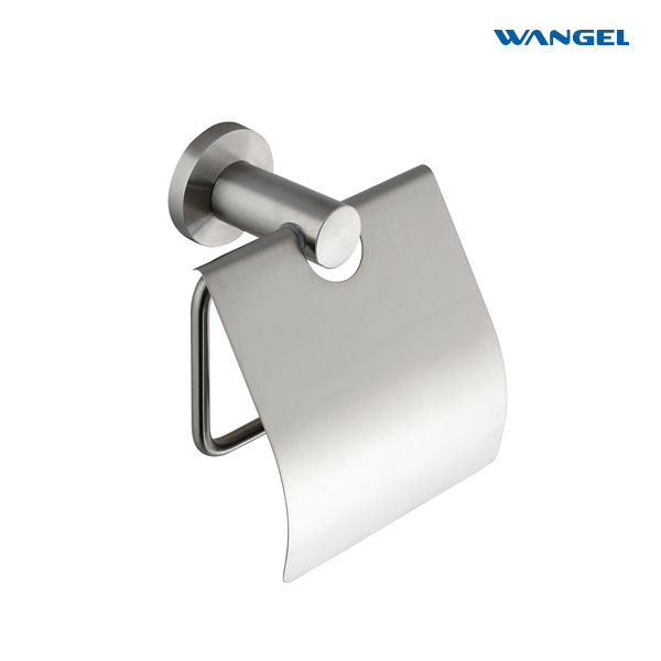 Toilet Paper Holder with Cover, Wall Mounted Toilet Paper Roll Holder