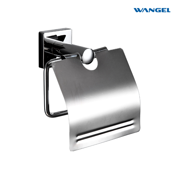 Modern Space Stainless Steel Bathroom Paper Roll Holder with Shelf Paper Towel Holder Bathroom Paper Holder