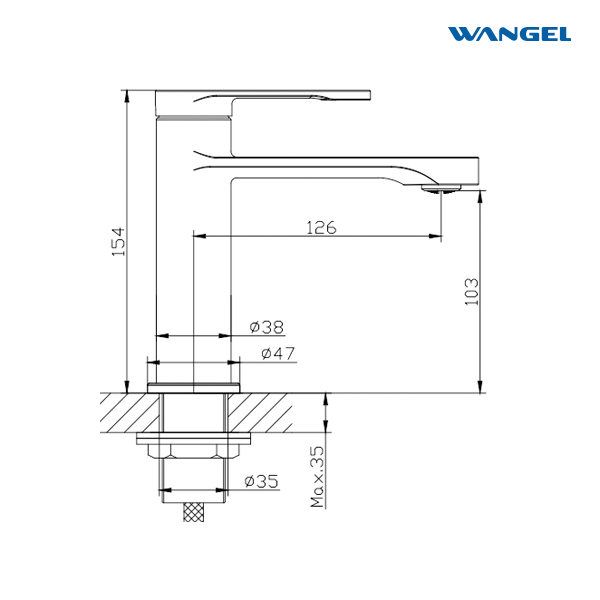 High Quality Countertop-Mounted Installation Chrome Plated/Matte Black Single Handle Basin Faucet - 图片 3