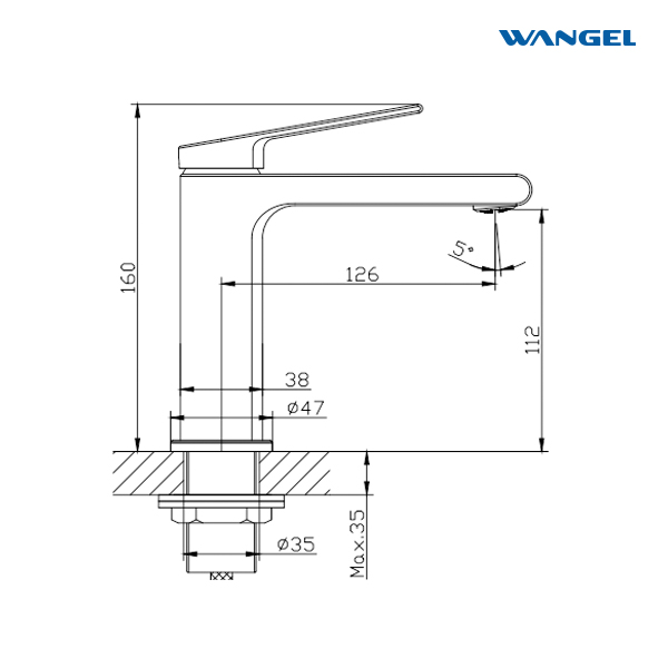 Modern Design High Quality Chrome Plated/Matte Black Countertop-Mounted Installation Basin Faucet - 图片 4