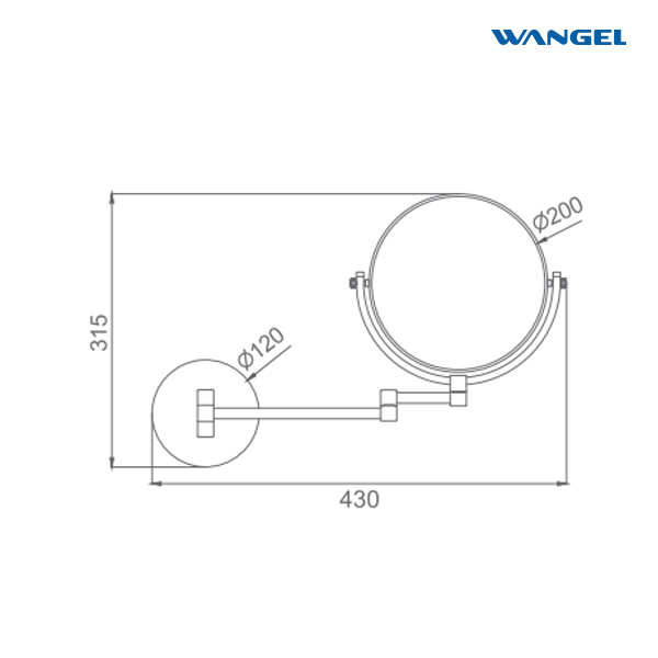 Wall-mounted Double-sided Bathroom Shaving Magnifying Mirror 360-degree Rotating Retractable Waterproof Vanity Beauty Mirror - 图片 6