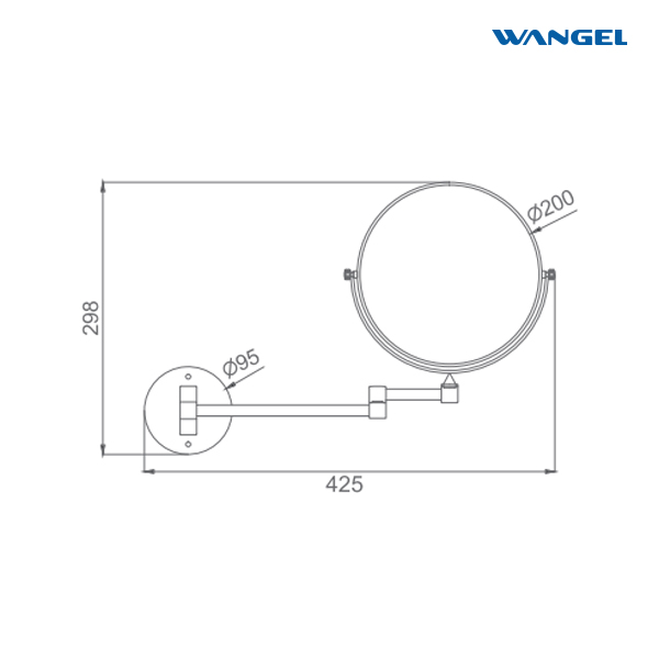 Wall-mounted double-sided 360-degree rotating makeup shaving 3X+5X+7X+10X magnifying bathroom mirror - 图片 7