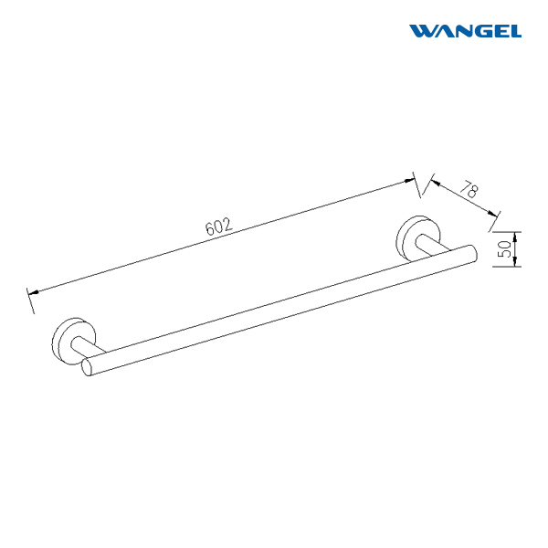 High quality matte black bathroom accessories Wall mounted towel rack SUS304 Towel rack - 图片 2