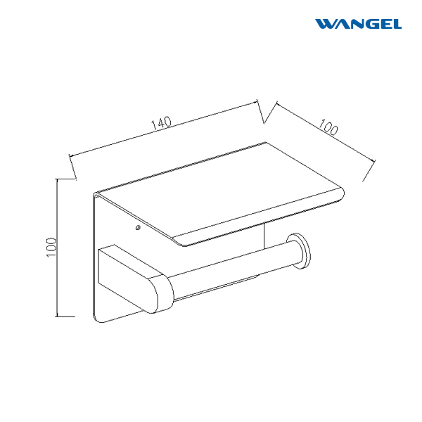 Paper Towel Holder with Shelf,Wall Mount 2-in-1 for Kitchen Shower Bathroom Organizer Storage - 图片 2