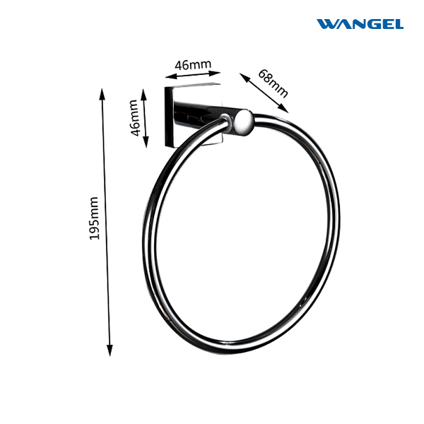 Bathroom Hardware Accessories Hotel Towel Ring Economic Stainless Steel Bathroom Round Best Price - 图片 5