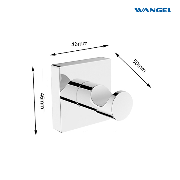 Sanitary Ware Bathroom Accessory Zinc Single Towel Hook Bath Robe Hooks - 图片 8