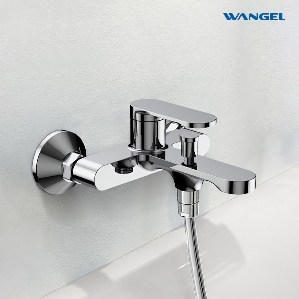 High Quality Chrome Plated/Matte Black Wall-Mounted Installation Single Handle Bath Faucet - 图片 5