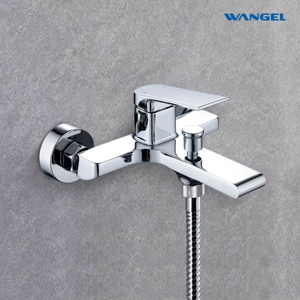 High Quality Wall-Mounted Installation Chrome Plated/Matte Black Single Handle Bath Faucet - 图片 4