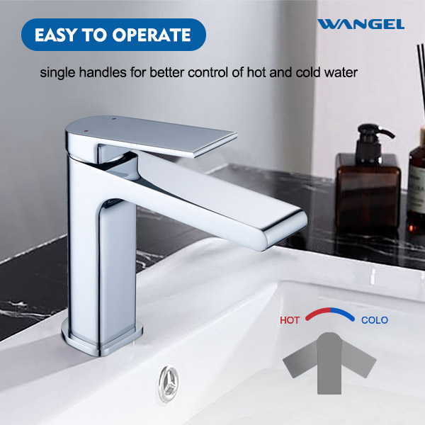 Modern Design High Quality Chrome Plated/Matte Black Countertop-Mounted Installation Basin Faucet - 图片 5