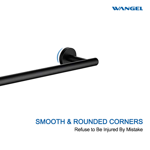 High quality matte black bathroom accessories Wall mounted towel rack SUS304 Towel rack - 图片 3