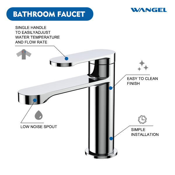 High Quality Countertop-Mounted Installation Chrome Plated/Matte Black Single Handle Basin Faucet - 图片 5