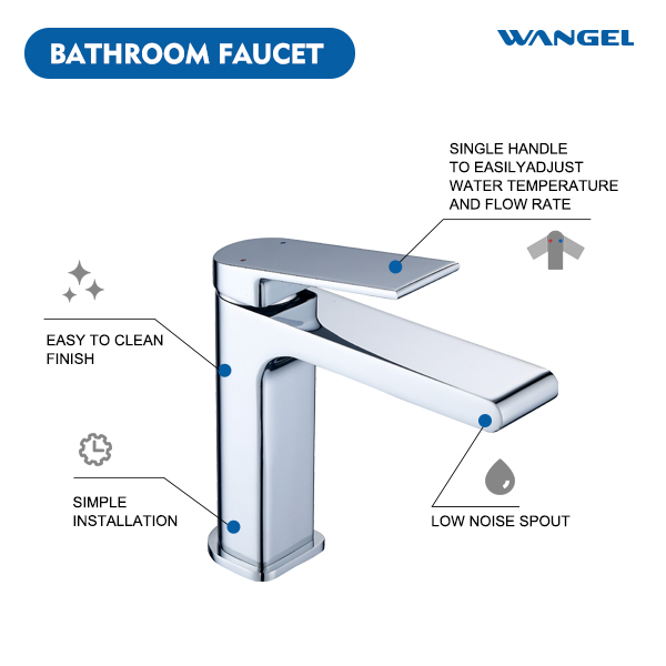 Modern Design High Quality Chrome Plated/Matte Black Countertop-Mounted Installation Basin Faucet - 图片 6