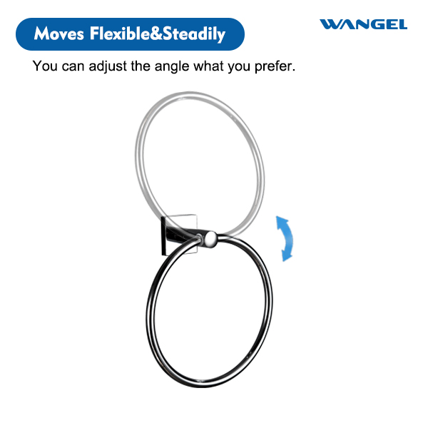 Bathroom Hardware Accessories Hotel Towel Ring Economic Stainless Steel Bathroom Round Best Price - 图片 3
