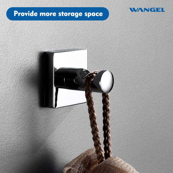 Sanitary Ware Bathroom Accessory Zinc Single Towel Hook Bath Robe Hooks - 图片 4