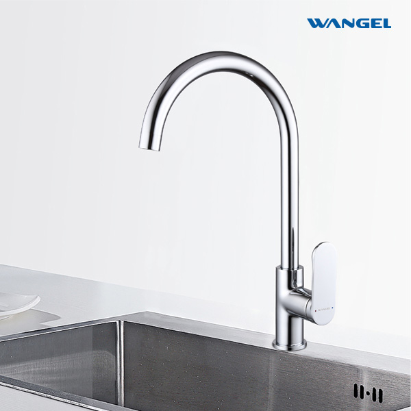 High Quality Countertop-Mounted Installation Chrome Plated/Matte Black Single Handle Kitchen Faucet - 图片 5