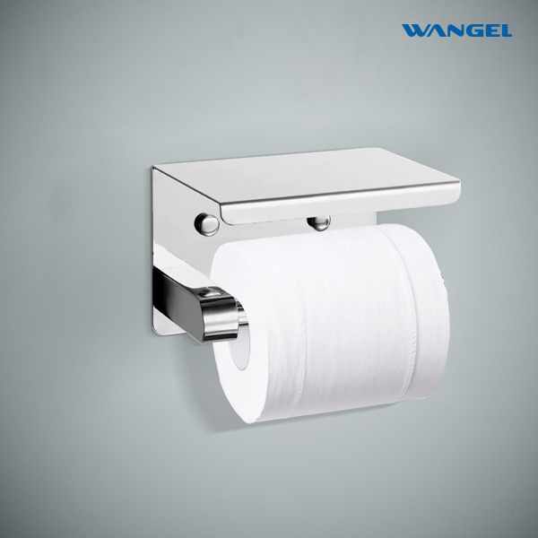 Paper Towel Holder with Shelf,Wall Mount 2-in-1 for Kitchen Shower Bathroom Organizer Storage - 图片 5