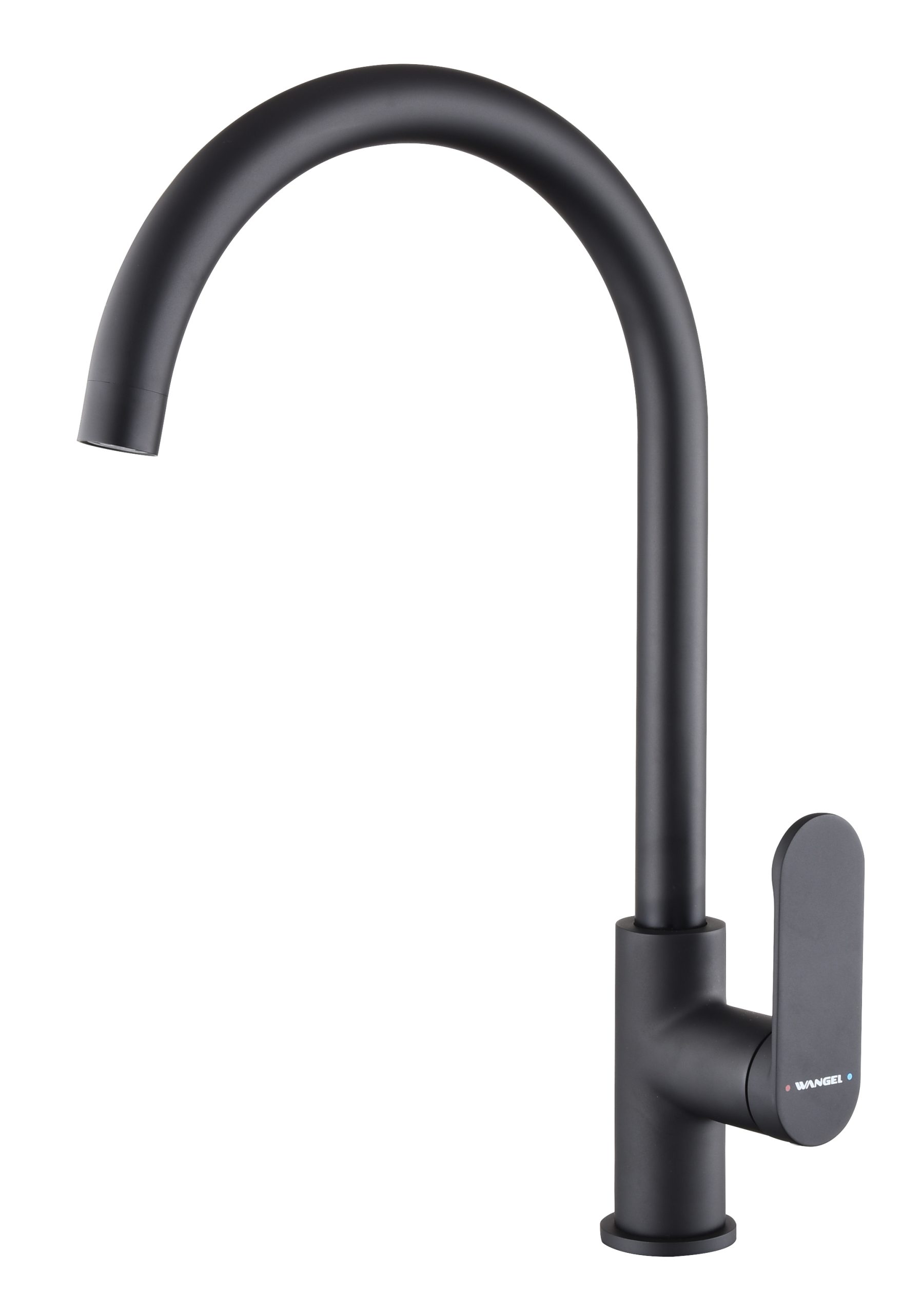 High Quality Countertop-Mounted Installation Chrome Plated/Matte Black Single Handle Kitchen Faucet - 图片 6
