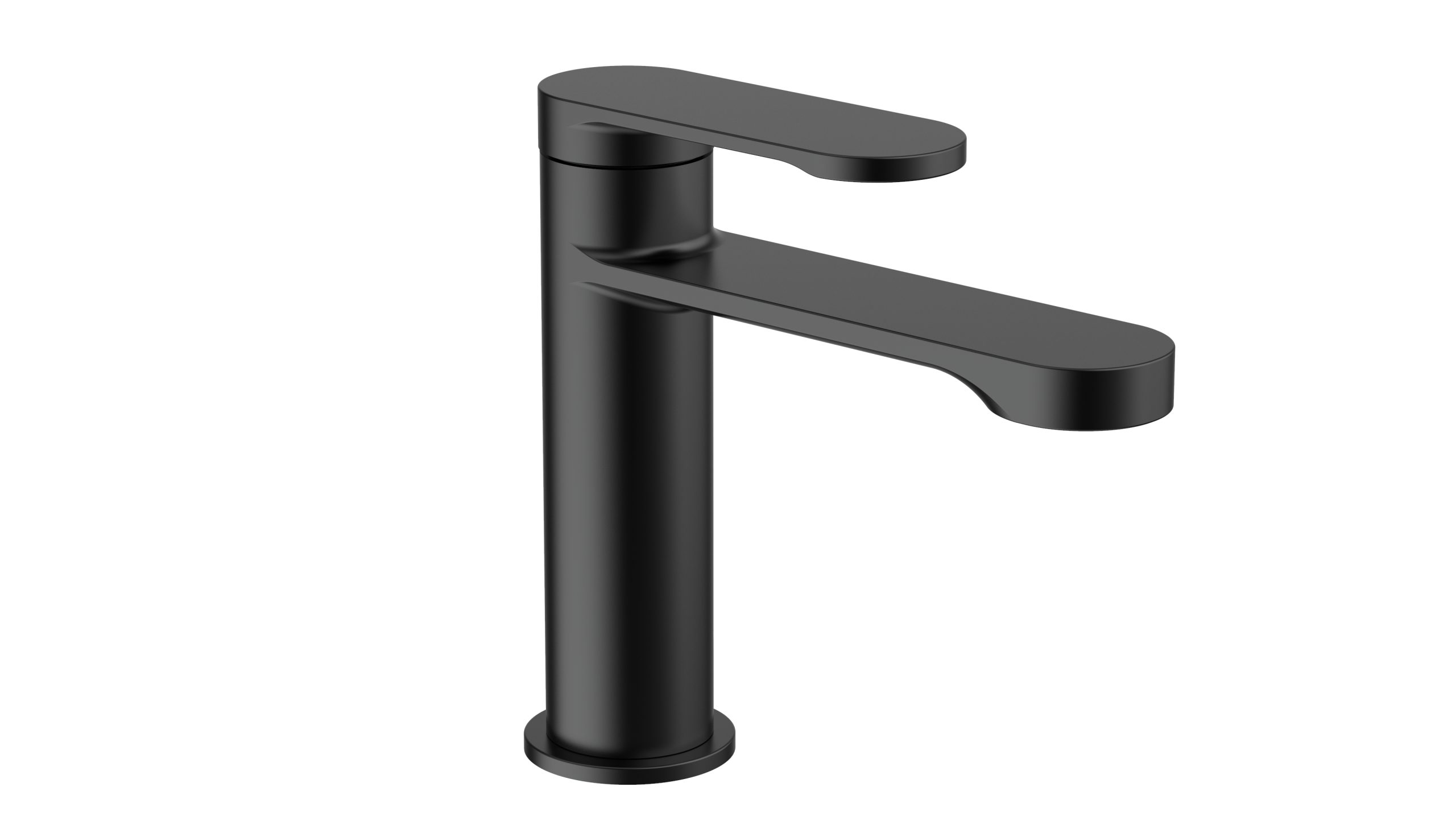 High Quality Countertop-Mounted Installation Chrome Plated/Matte Black Single Handle Basin Faucet - 图片 2