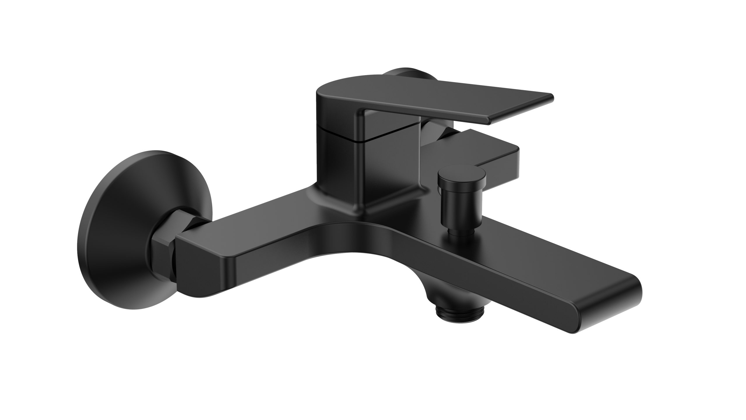 High Quality Wall-Mounted Installation Chrome Plated/Matte Black Single Handle Bath Faucet - 图片 2
