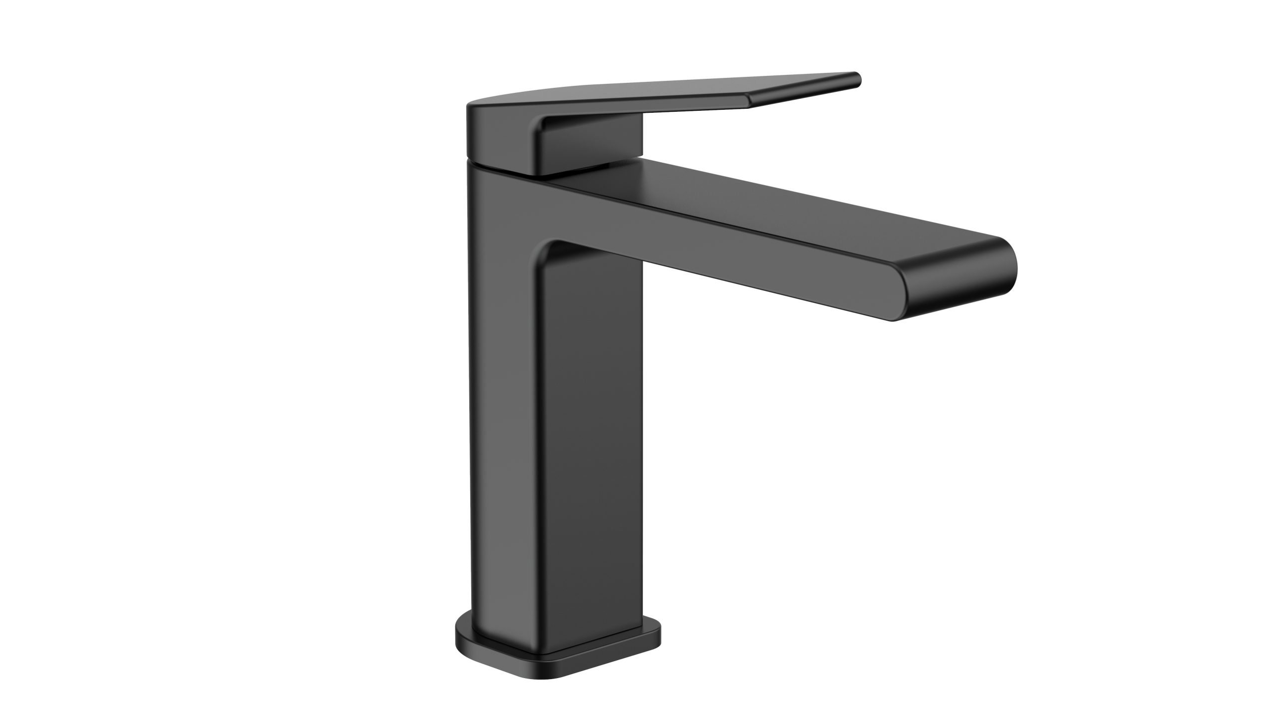 Modern Design High Quality Chrome Plated/Matte Black Countertop-Mounted Installation Basin Faucet - 图片 3