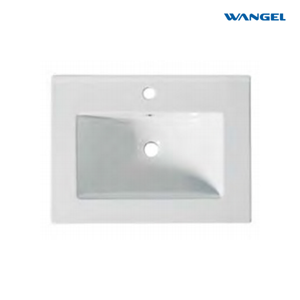 Fashionable bathroom washbasin, ceramic countertop, thin-edge basin