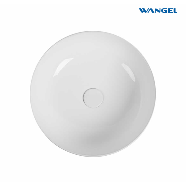 Round Bathroom Sinks Porcelain Ceramic White Vessel Sink, Modern Sink, Sink Bowls for Bathroom Vanity Cabinet, Art Wash Basin