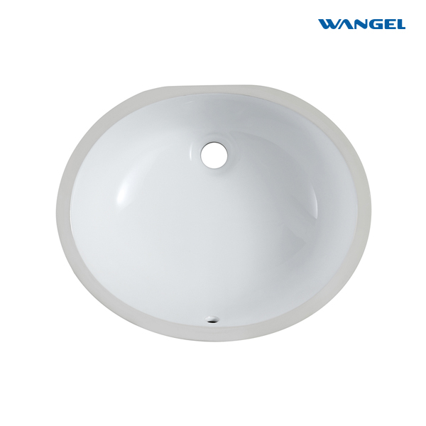 Durable Oval Undermount Ceramic Lavatory Vanity Bathroom Sink