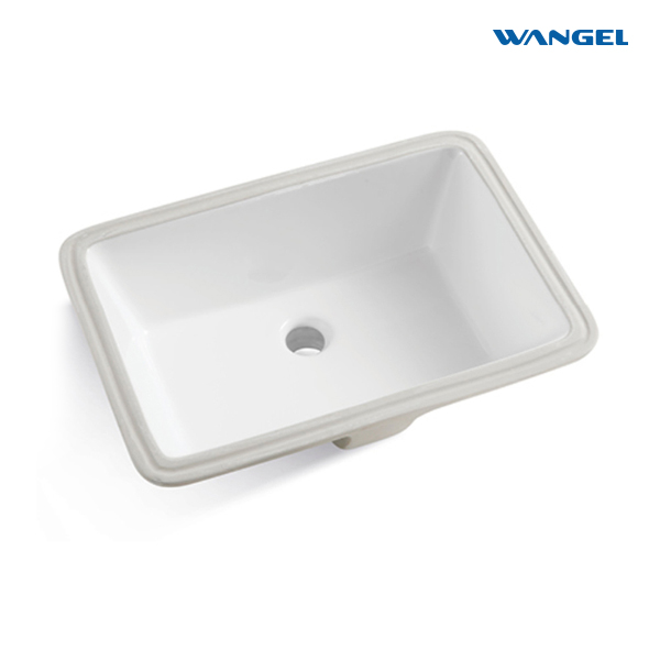 Rectangle Undermount Bathroom Sink Lavatory Vanity Ceramic, White