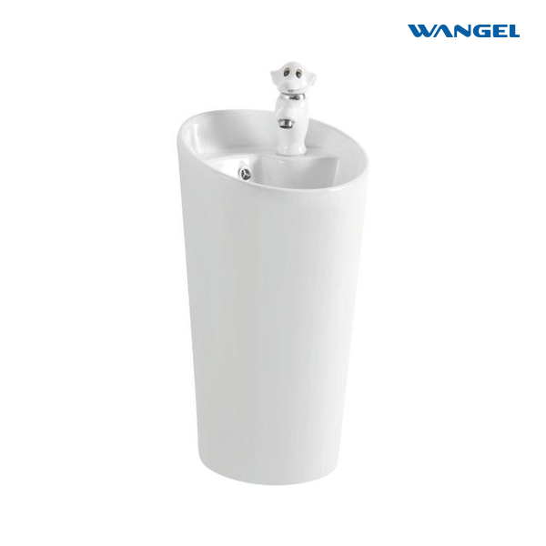 High Quality Modern Style Design Durable Floor-Mounted Installation Child-Friendly Pedestal Basin