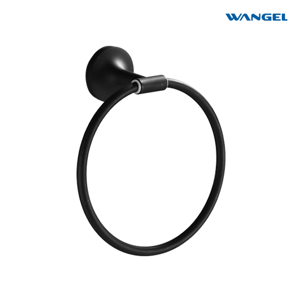 Matte Black Towel Ring Hand Towel Holder Towel Hanger Ring for Bathroom Wall