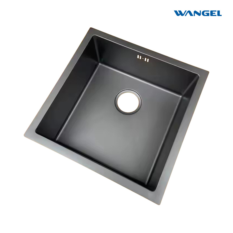 Handmade Single Bowl 304 Stainless Steel Kitchen Sink Modern Rectangular Design Bathroom