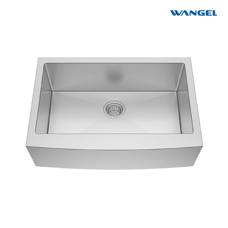 Farmhouse Sink, 304 Stainless Steel Farmhouse Kitchen Sink, Undermount Drop in Single Bowl Basin Apron Sink