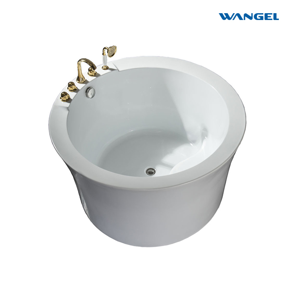 Small acrylic round 1.2 meters independent docking hotel project villa hydrotherapy SPA bathtub