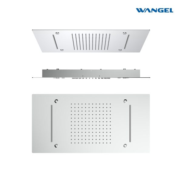 Modern Style Design High Quality High Pressure Rain/Waterfall/Rain&Waterfall Three Function Luxury Engineering Shower Head