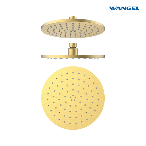 Luxury High Quality Modern Style Design Optional Size Front Copper, Rear Steel&SUS304 Stainless Steel 8MM Circular Shower Head