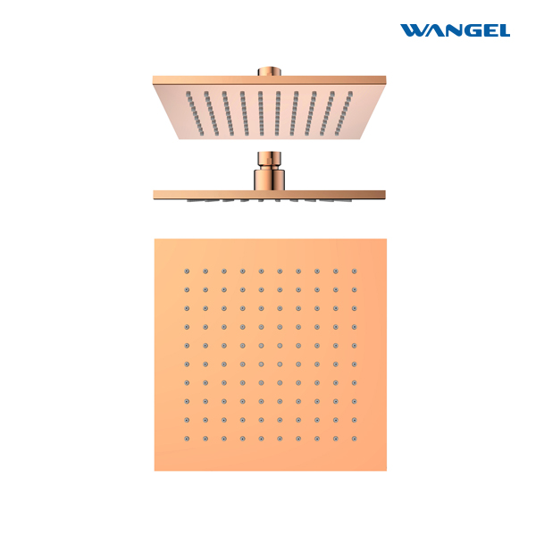 Elegant High Quality Modern Style Design Optional Size Front Copper, Rear Steel&SUS304 Stainless Steel 8MM Square Shower Head