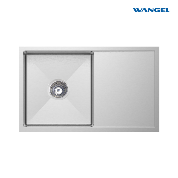 High-quality 304 stainless steel single bowl kitchen sink large rectangular convenient installation