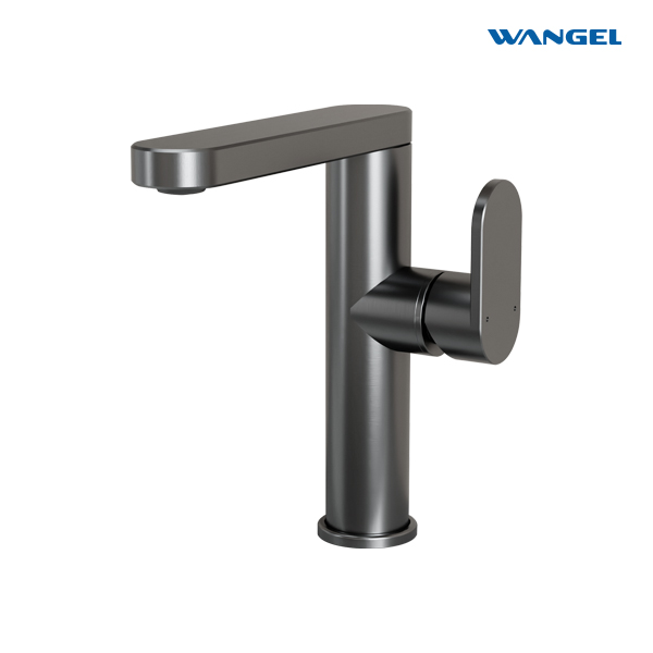 Modern Style Design Rotatable Handle Hot And Cold Space Aluminum Countertop-Mounted Installation Basin Faucet
