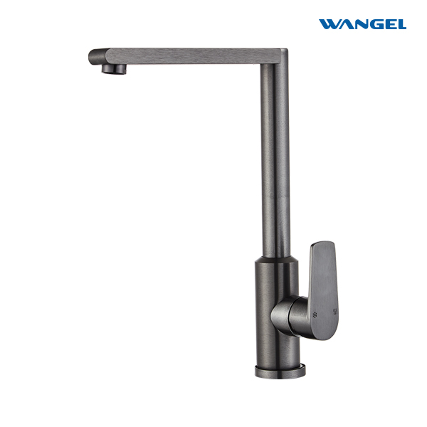 High Quality Modern Style Design Swivel 360°  spout Hot And Cold Space Aluminum Countertop-Mounted Installation Kitchen Faucet