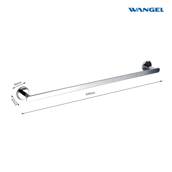 Bathroom Accessories Brass Towel Rack Toilet Wall Mounted Storage Holders chrome Single Towel Bar - 图片 3