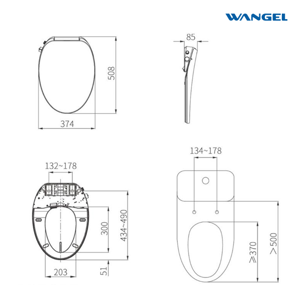 Bathroom Luxury Electric Smart Toilet Seat Electric Toilet Seat Cover - 图片 2