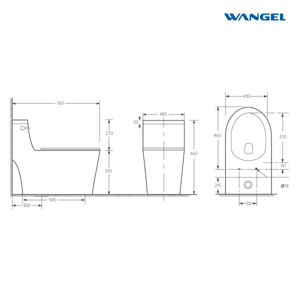 Bathroom Ceramic Chinese WC Toilet Bowl One-piece Toilet - 图片 6