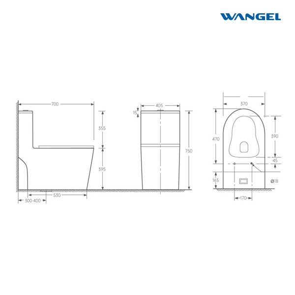 Bathroom Floor Mounted Ceramic Siphonic Water Closet Toilets Modern One Piece Toilet - 图片 7