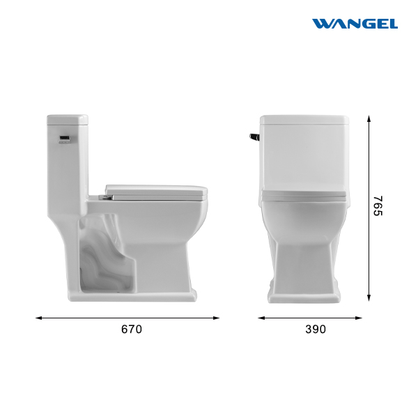 White Color One Piece Sanitary Ware Bathroom Water Closet One Piece Ceramic Wc Toilet Set S-trap Toilet Bowl - 图片 7