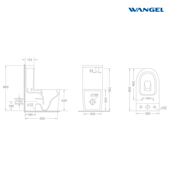 Ceramic Wc Bathroom Toilets Two Piece Toilet Ceramic Wash Down Tow Piece Toilet - 图片 5