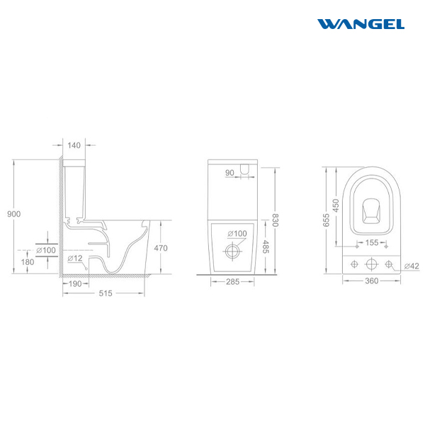 Hot Selling Sanitary Ware Floor Mounted Bathroom Two Piece Toilet Bowl Ceramic Wc Toilet - 图片 5