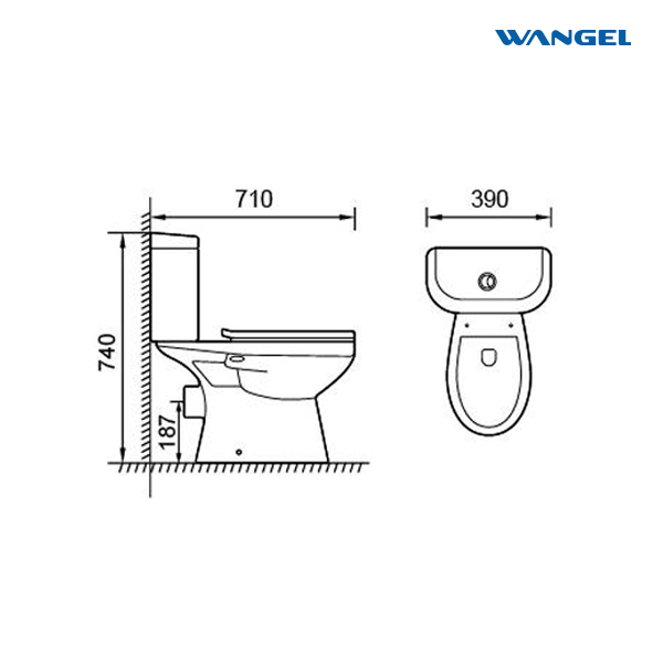 Hot Sale Bathroom Toilet Bowl Sanitary Ware Toilet with Good Price White Color Ceramic P-trap Tow Piece Toilet - 图片 4