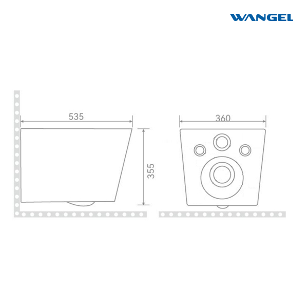 Modern Style Concealed Tank Wall Mounted Toilet Wall Hung Toilet Bowl - 图片 4